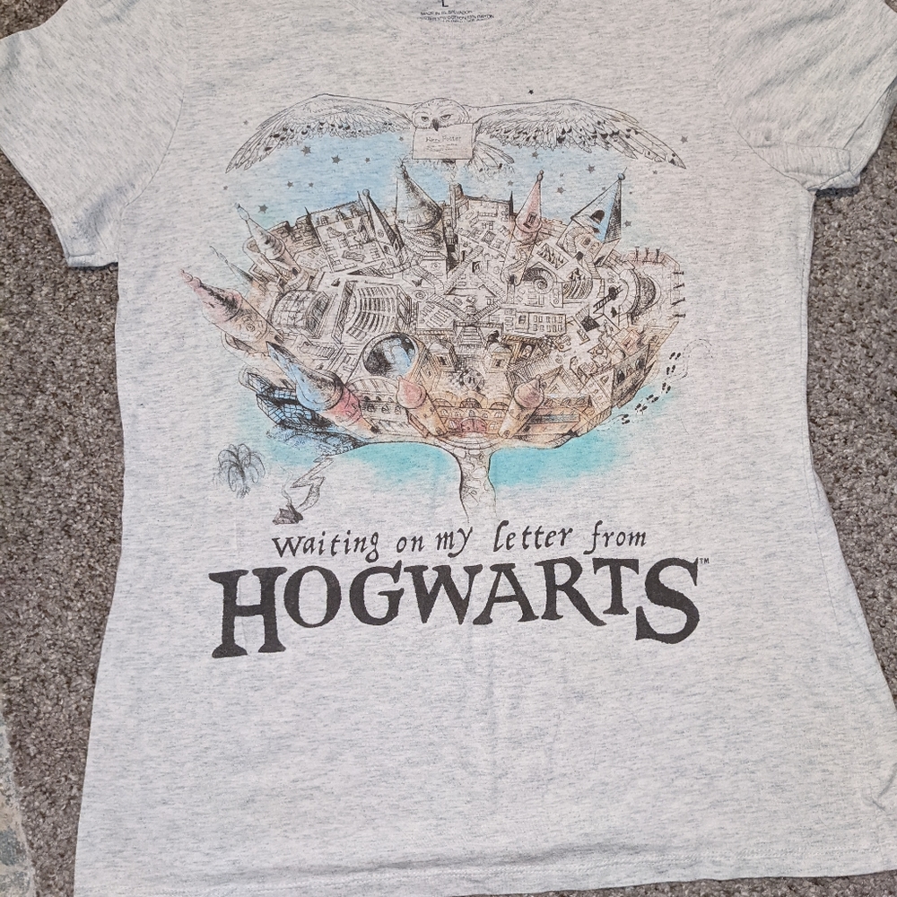Harry Potter shirt/ tee. Woman's large. Universal, Hogwarts, wizards/witches